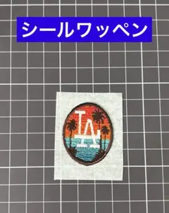 ドジャース　ミニ　LA シールワッペン　グラデーション刺繍　メジャー　大谷ff