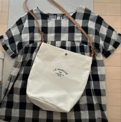 美品　LE MARCHE DE VIMPETS ショルダーバッグ　レザー×布