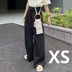 hinari ヘムフック２WAYワイドパンツ ブラック XS