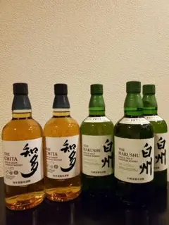 知多(2本)・白州(3本)セット 計5本