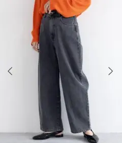 【美品】LEPSIM レプシィム カーブデニムパンツ Lサイズ