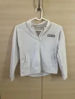 ホワイトラッシュガード フロントジップ