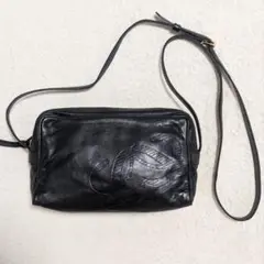 ✨美品✨LOEWE ショルダーバッグ アナグラム レザー ブラック 裏地総柄