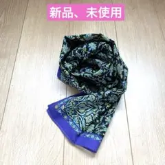 春夏　薄手　日本製　シルク　絹100% 鳥柄　花柄　総柄　スカーフ　①