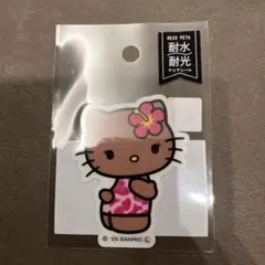 【新品】デコペタステッカー　耐水耐光クリアシール　サンリオ　日焼けキティ