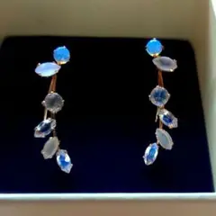 ノジェス ピアス K10 オパール、ブルームーンストーン