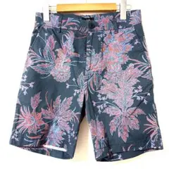 【H&M】エイチアンドエム ハーフパンツ ネイビー 花柄 CN 165/72A