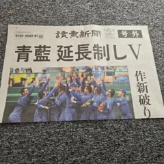 青藍泰斗　号外　読売新聞　全国高校野球　栃木大会