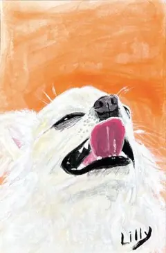 [原画] 絵画　アクリル画　チワワ　笑顔　動物　はがき・ポストカード No.14
