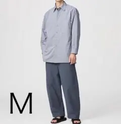 UNIQLO U ロングオーバーサイズシャツ　グレー M