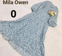 コメントで100円引　美品　Mila Owen 水色 花柄 ラップワンピース