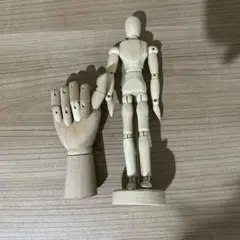 木製デッサンマネキンセット 人型マネキン 右手
