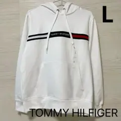 TOMMY HILFIGER トミーヒルフィガー パーカー L メンズ ホワイト