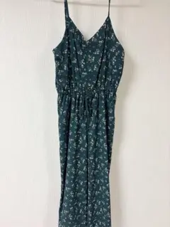 花柄　オールインワン　サロペット