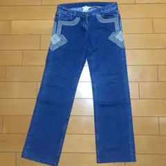 Celine セリーヌ デニム パンツ 刺繍 38
