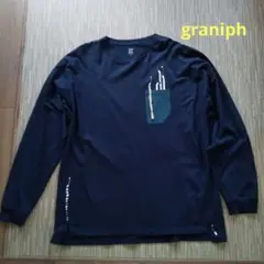 graniph グラニフ チンアナゴ 長袖シャツ カットソー ネイビー