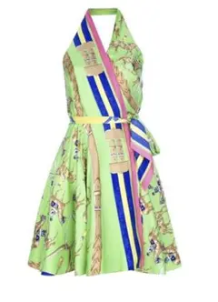 ラルフローレン ラルフ 新品 ドレス ワンピース 馬柄 シルク 巻きワンピース