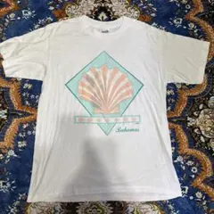 80s USA製　ビンテージ MSPタグ　SHELL柄　Tシャツ Bahamas