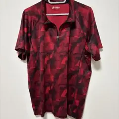 CLOSHI 赤 ハーフジップ Mサイズ ポロシャツメンズスポーツゴルフ