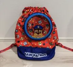 【新品】PAW PATROL ナップサック 透明窓&シューズ入れ付き★