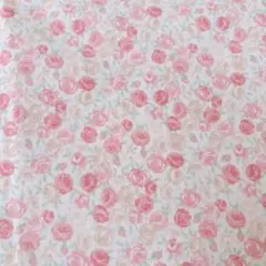 ピンク系花柄綿生地＊薔薇＊綿＊韓国生地
