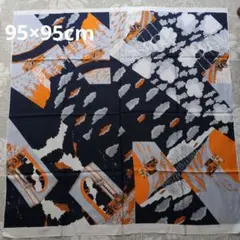 車と雲のデザイン生地 約95cm x 95cm
