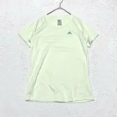 adidas アディダス tシャツ L トレーニングウェア トップス 薄い黄緑色