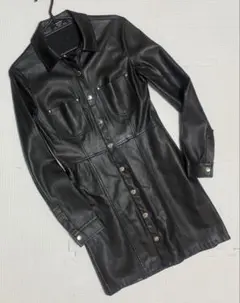 Bershka ベルシュカ　PUレザーワンピース レディースS 【YLF-369