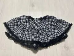 【メゾピアノ】ギンガムチェックフリルスカートパンツ