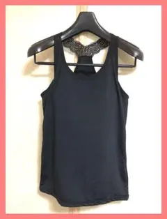 ☆新品☆レースレーサーバックパッド内蔵ブラトップタンク黒M☆