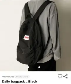 【Masmarulez】daily bagpack black リュック