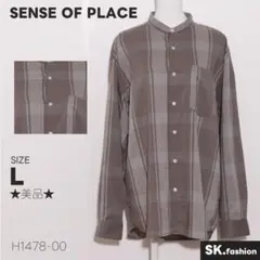 ★美品★ SENSE OF PLACE トップス　シャツ　長袖　バンドカラー
