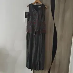 花柄 水玉模様 セットアップ ジャンプスーツ