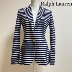 美品 RalphLauren ラルフローレン ボーダージャケット M美シルエット
