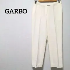 ガルボ GARBO スラックス ホワイト ヘリンボーン シンプル