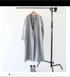 todayful グレー ロングコート