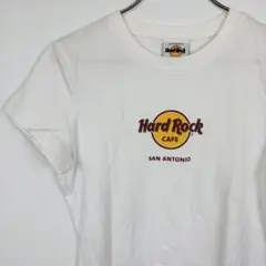 【0210】HARD ROCK CAFE Tシャツ S 白 サンアントニオ ロゴ