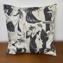 クッションカバー 42cm×42cm ハンドメイド　モダンガール柄
