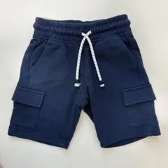 【H&M】スウェット カーゴ ショート パンツ 90cmネイビー