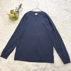 コロンビア　カットソー　長袖　メンズ　(L)　濃紺　ロンT 　ポケット　カジュア