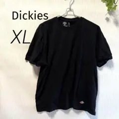 Dickies ブラック Tシャツ XL 無地 ロゴ付き