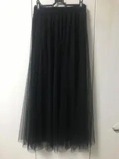 チュールロングスカート　Mサイズ　ブラック