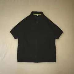 半袖　ジャージ　テック　メンズ　XL ジップアップ　ブラック　イエロー