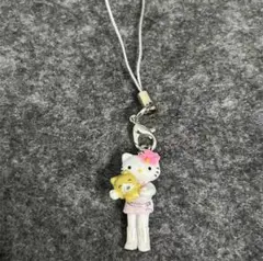 足長キティーちゃん　白キティバージョン　ストラップ