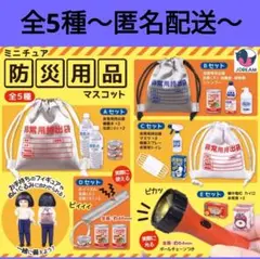 【ミニチュア防災用品マスコット】全5種コンプリート