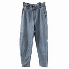 GAP ライトブルー デニムパンツ ゴムウエスト フリル ジーンズ
