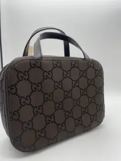 GUCCI CGキャンバス バニティバッグ ブラウン
