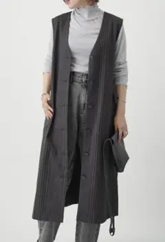 ロングベスト　ジレワンピース
