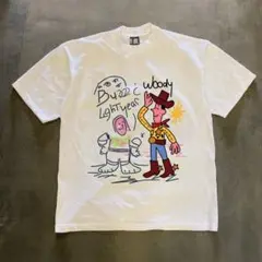 トイストーリー グラフィティアート Ｔシャツ 半袖 ホワィトtシャツ XL