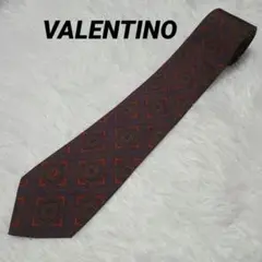 valentino ヴァレンチノ バレンチノ シルク 幾何学模様 ネクタイ